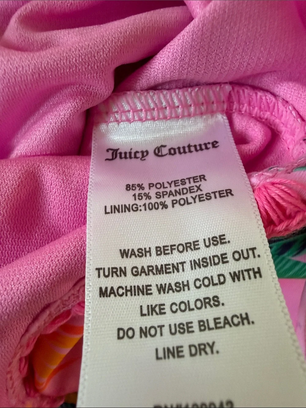 New Juicy Couture Girls Pink Tropical Floral One-Piece Swimsuit size 6